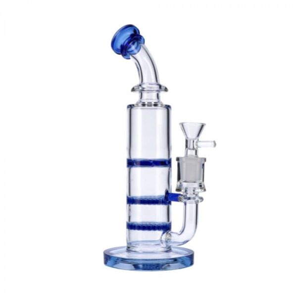 10″ Triple Honeycomb Disc Perc Glass Water Pipe