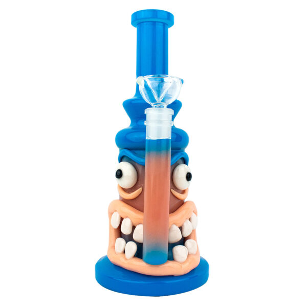 10″ 3D Monster Ugly Face Glass Water Pipe