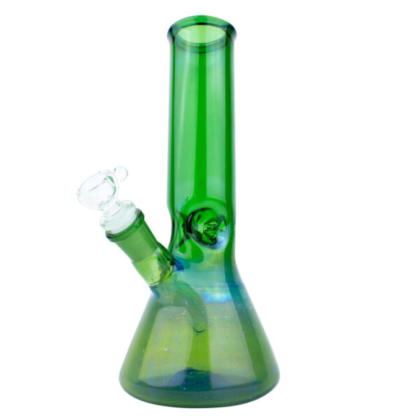 11″ Chrome Fumed Colored Beaker w/ Ice Catcher – Glass Water Pipe