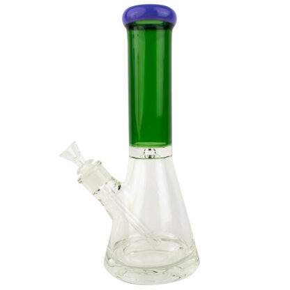 13″ Beaker Colored Tube Thick Base Glass Water Pipe