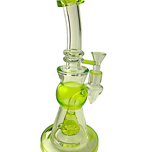 10″ Green Hour Glass Water Pipe