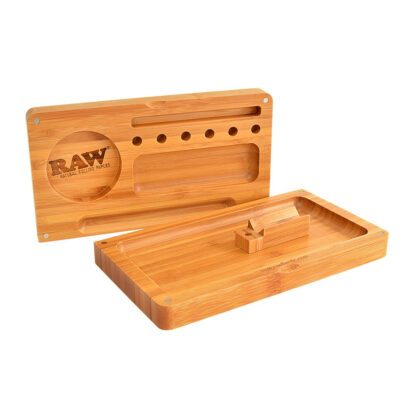 RAW Backflip Striped Bamboo Rolling Tray