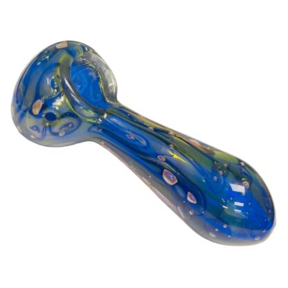 4.5″ Gold Blue Fumed Fatty Spoon – Glass Hand Pipe