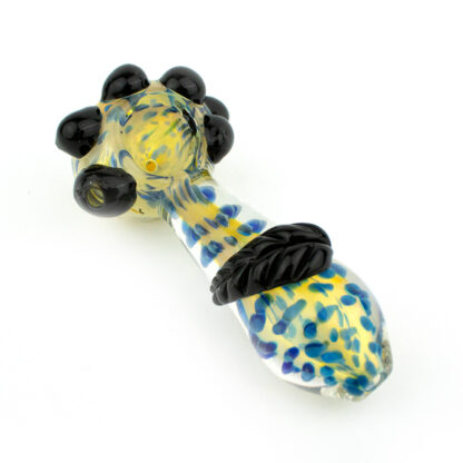 4.5″ Spotted Spoon Leaf Glass Hand Pipe