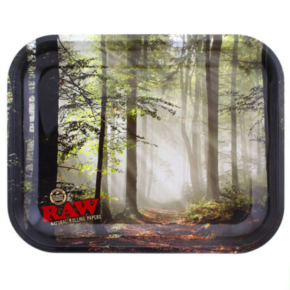 14″ x 11″ RAW Smokey Forest Large Metal Rolling Tray