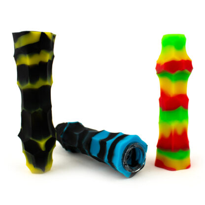 4″ Silicone Chillum With Glass Bowl