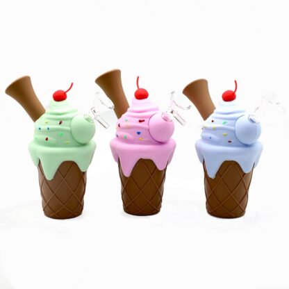 6″ Ice Cream Silicone Water Pipe