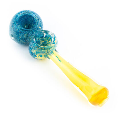 5″ Double Bowl Frit Fumed Hand Pipe (Assorted Colors)