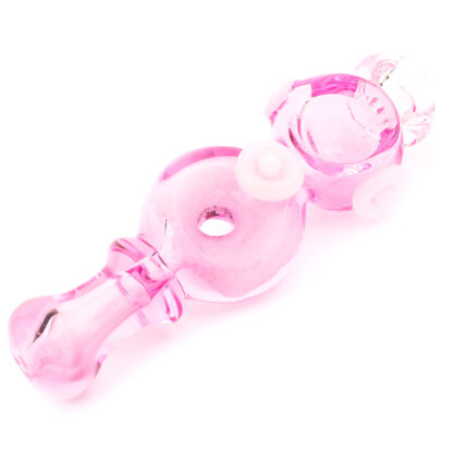 5″ Pink Donut Hole Glass Hand Pipe