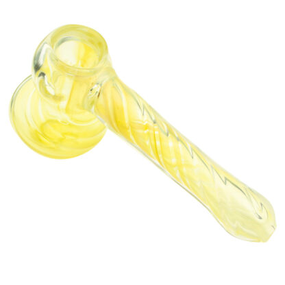 6″ Fumed Swirl Pattern Hammer Glass Bubbler Pipe