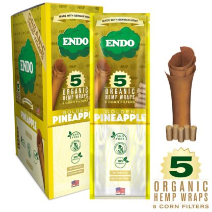 Endo 5 Organic Hemp Wraps & Corn Filters Golden Pineapple