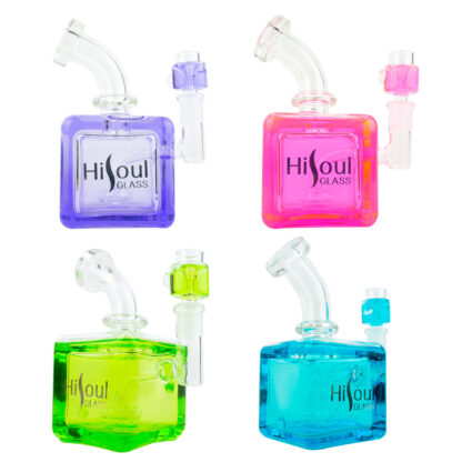 7″ HiSoul Cube Glass Freezable Water Pipe