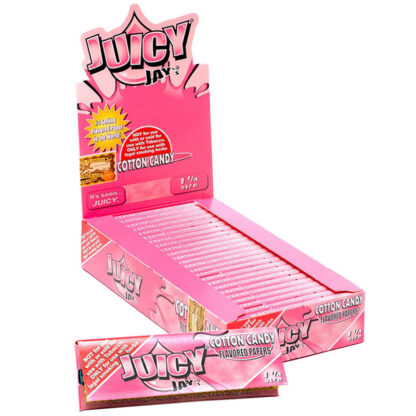 Juicy Jay’s 1 1/4″ Size Rolling Paper Cotton Candy Flavor