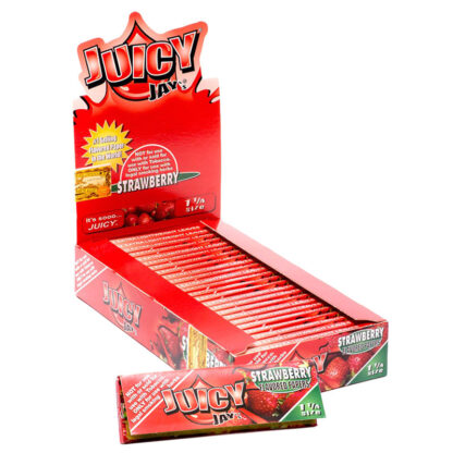 Juicy Jay’s 1 1/4″ Size Rolling Paper Strawberry Flavor