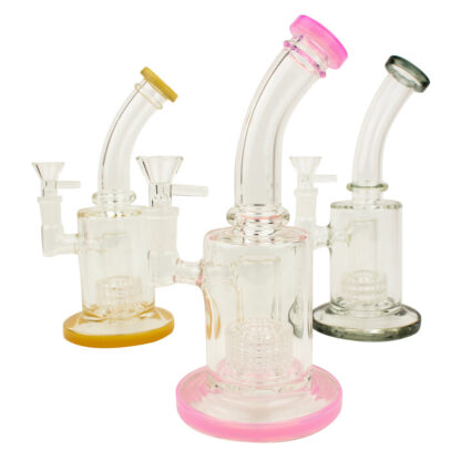 8.5″ Bent Neck Stereo Matrix Percolator Water Pipe