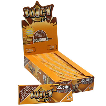 Juicy Jay’s 1 1/4″ Size Rolling Paper Liquorice Flavor