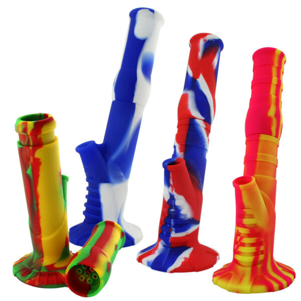 14″ 2-Piece Silicone Water Pipe