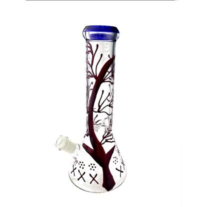 12″ Assorted Design Beaker Glass Water Pipe