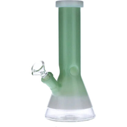 8″ White Ring Beaker Glass Water Pipe