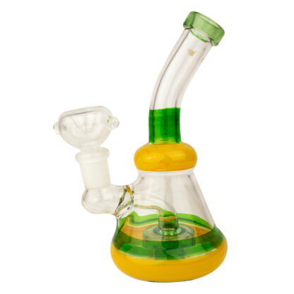 8″ Clear Beaker Bent Glass Water Pipe