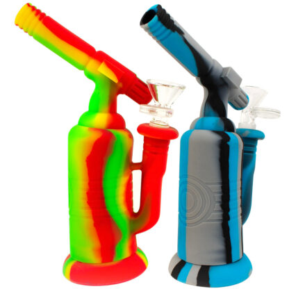 8″ Torch Silicone Water Pipe With Glass Bowl