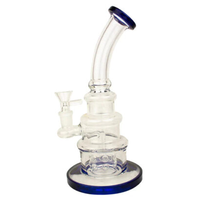 9.5″ Bent Percolator Glass Water Pipe