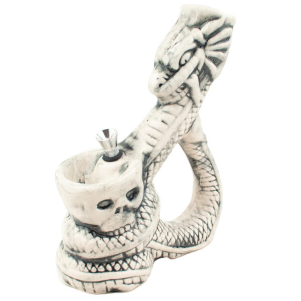10″ Skull & Dragon Ceramic Water Pipe