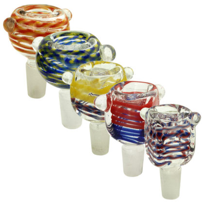 18mm Male Color Swirl Glass Bowl