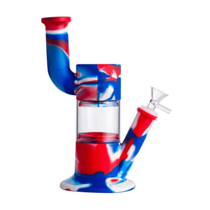 Adjustable Silicone & Glass Water Pipe