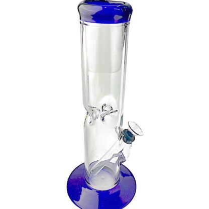 10″ Straight Glass Water Pipe Colored Base