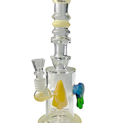 10″ Straight Volcano Perc Glass Water Pipe