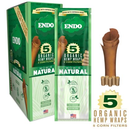 Endo 5 Organic Hemp Wraps & Corn Filters Wowie Natural