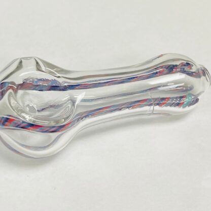 3″ Clear Peanut Wig Wag Glass Hand Pipe