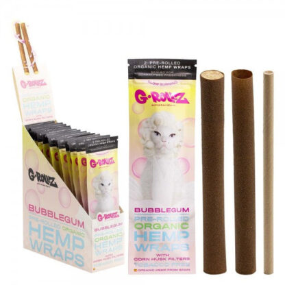 G-Rollz Pre-Rolled Bubblegum Organic Hemp Wraps with Filters