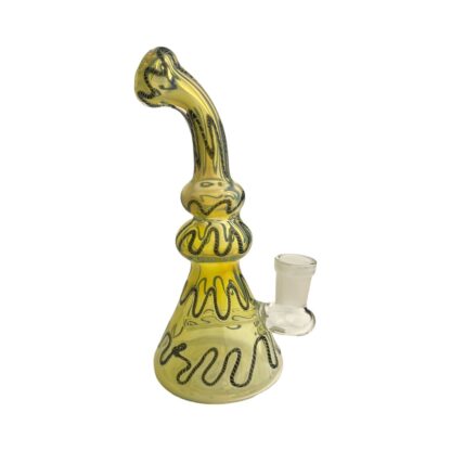 7″ Fumed Swirled Glass Water Pipe