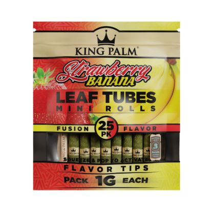 King Palm Strawberry Banana Mini Palm Leaf Wraps 25ct