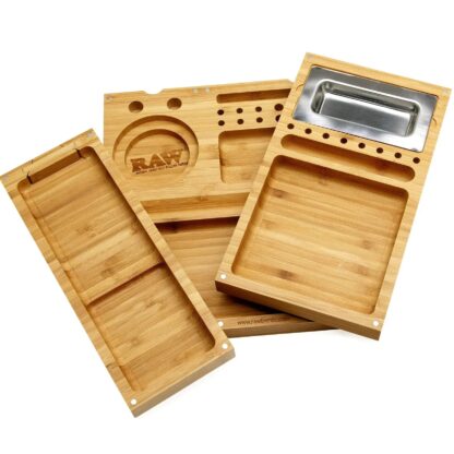 Triple-Fold Bamboo Magnetized Rolling Tray