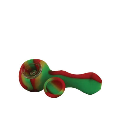 4” Silicone Hand Pipe With Bottom Storage