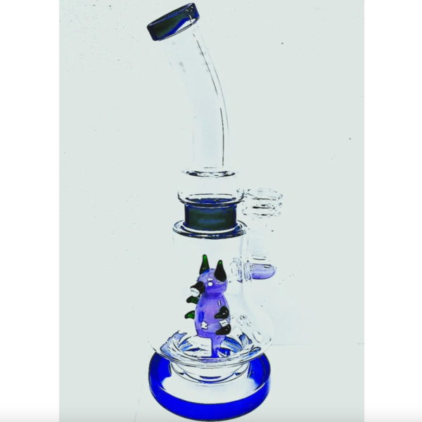 11″ Bent Neck Pig Perc Glass Water Pipe