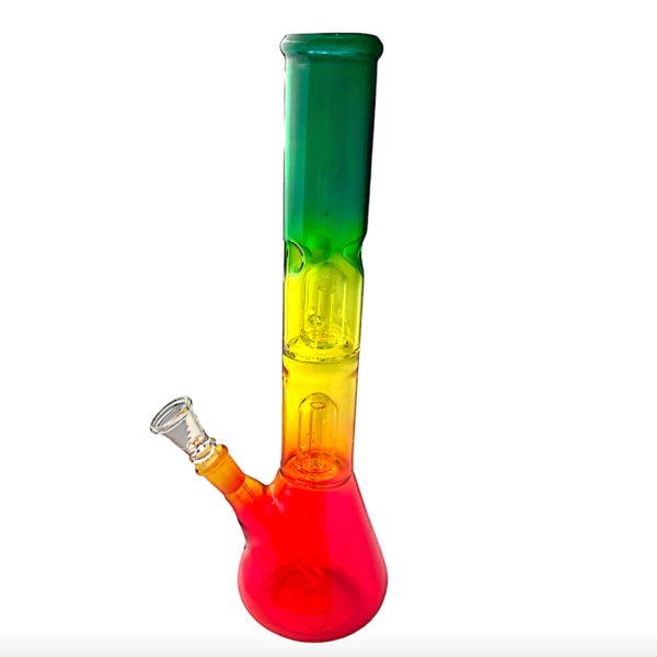 12″ Double Dome Colored Beaker Glass Water Pipe