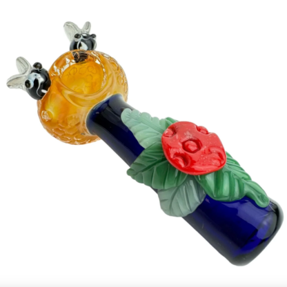 5″ Bee Hive Honey Glass Hand Pipe