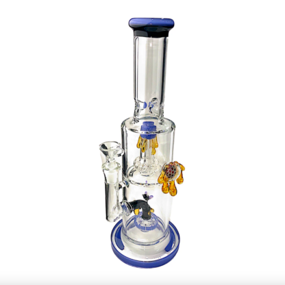 12.5″ Dripping Honey Bees Glass Water Pipe