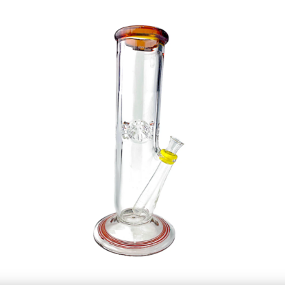 9″ Swirl base Straight Glass On Glass Water Pipe