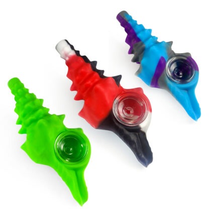 5″ Silicone Seashell Hand Pipe with Glass Bowl