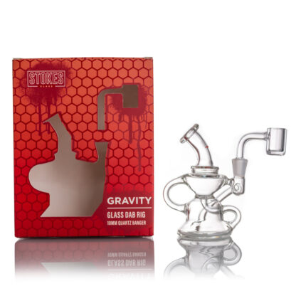 Stokes 4.4″ Gravity 10mm banger Glass Dab Rig