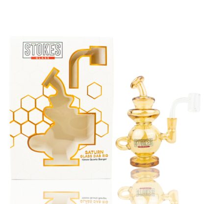 Stokes 5.5″ Saturn “Oro Edition” 10mm Banger Dab Rig