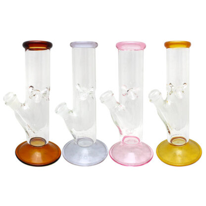 9″ Straight Glass on Glass Water Pipe