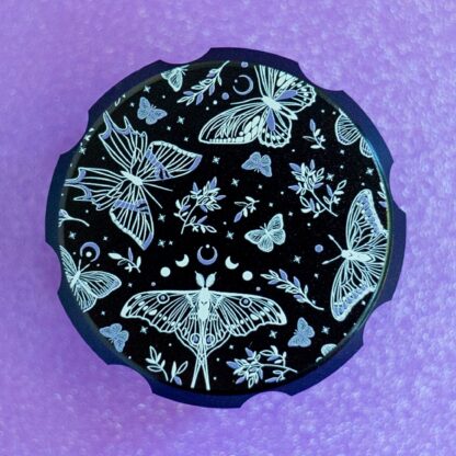 Luna Moths and Butterflies Black Grinder by Cannabitches