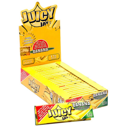 Juicy Jay’s 1 1/4″ Size Rolling Paper Banana Flavor