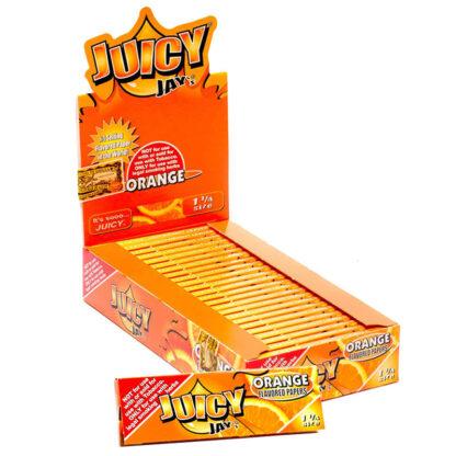 Juicy Jay’s 1 1/4″ Size Rolling Paper Orange Flavor